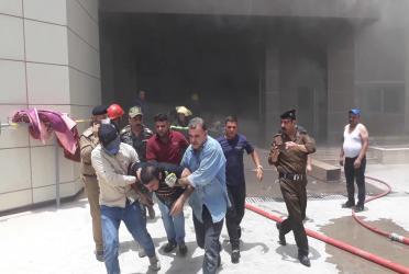 اندلاع حريق داخل المستشفى التركي في كربلاء المقدسة