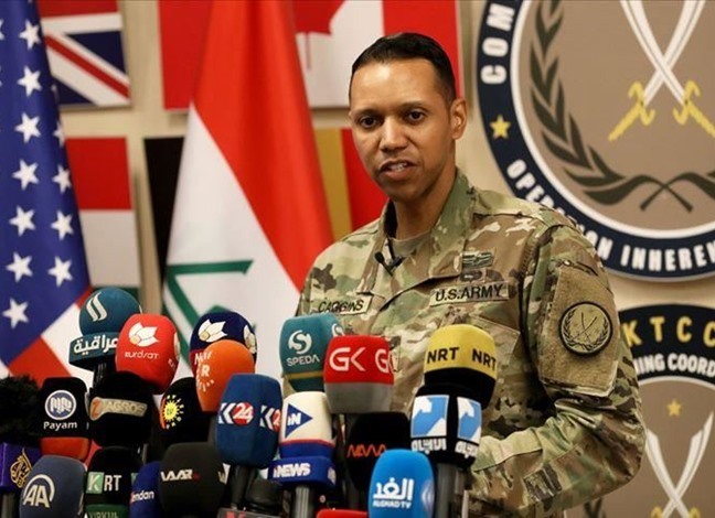هروب المتحدث باسم التحالف إثر سقوط صاروخ بالعراق
