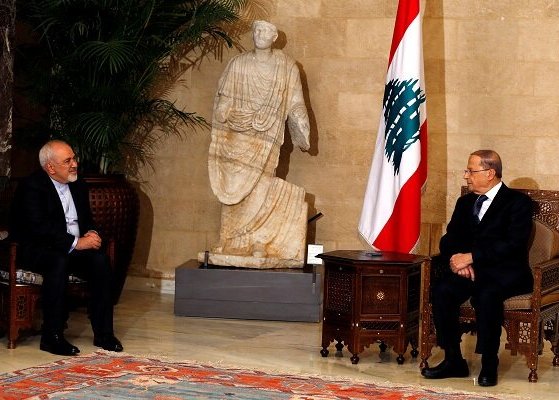 محمد جواد ظريف يلتقي بالرئيس العماد ميشال عون