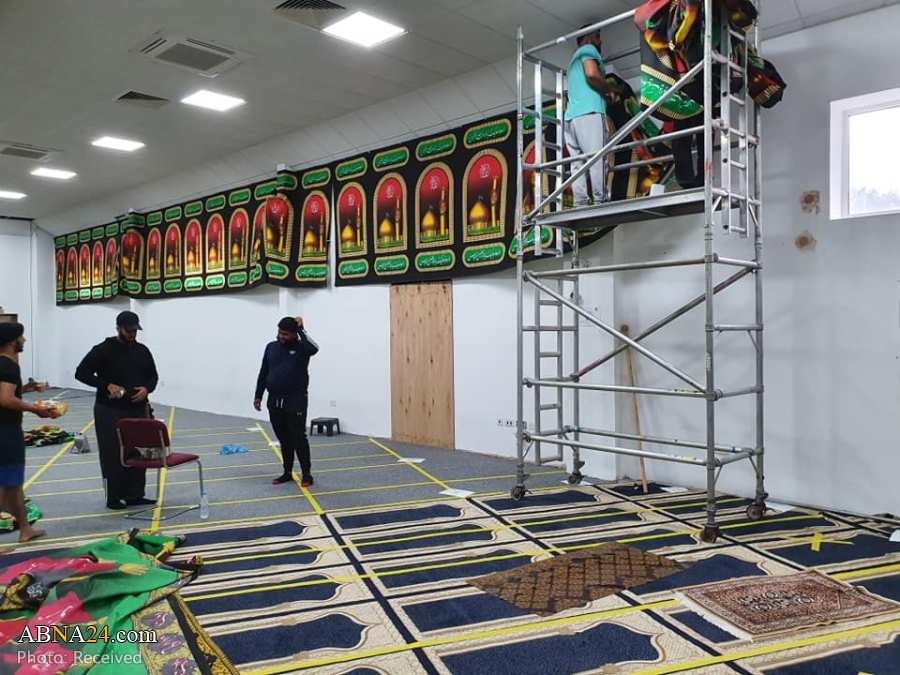 تقرير مصور / تهيئة مركز الامام علي (ع) في مدينة "لوتون" ببريطانيا لايام محرم