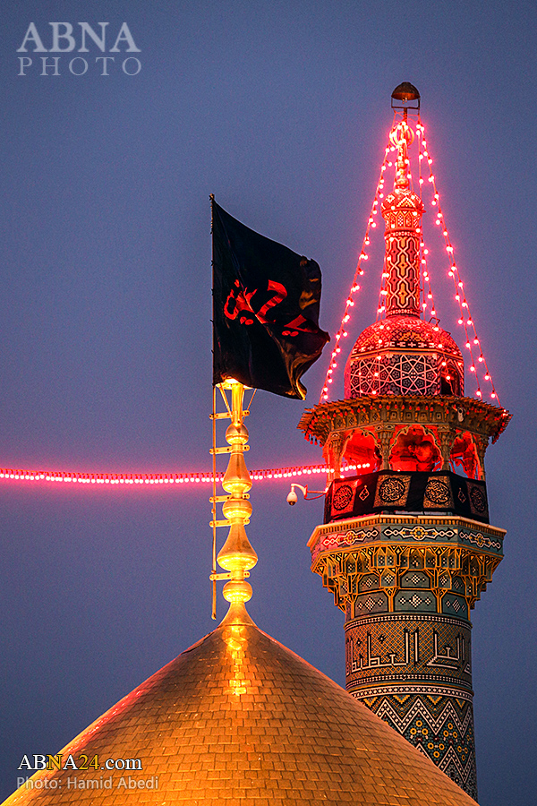 تقرير مصور / مراسم استبدال راية السيدة المعصومة (ع) إيذانا ببدء طقوس محرم 