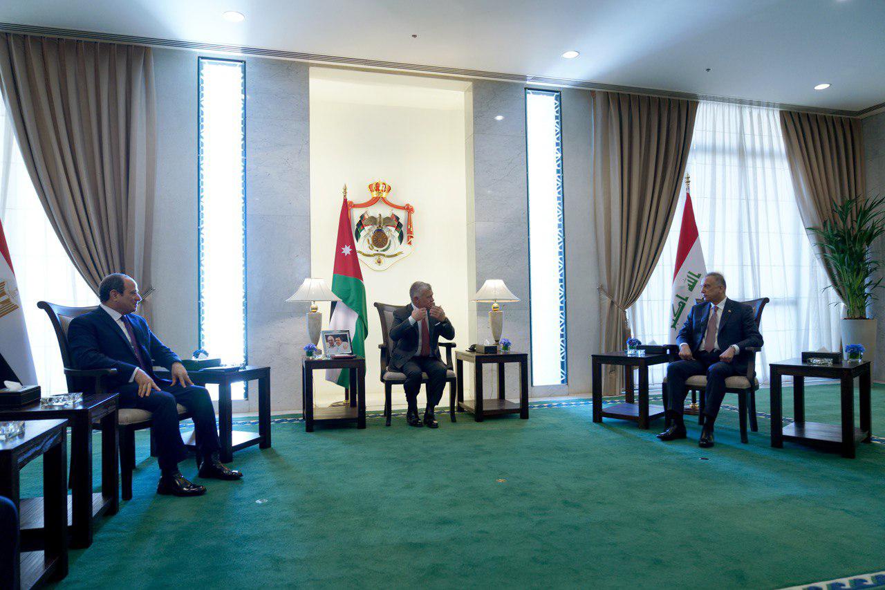 العراق والأردن ومصر يؤكدون مركزية القضية الفلسطينية وشددوا على ضرورة تحقيق السلام