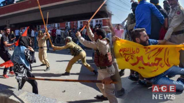 ویڈیو کلیپ/ کشمیر میں عزاداروں پر تشدد، کئی زخمی اور گرفتار