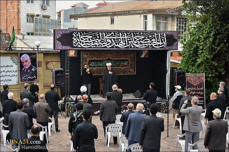 تقرير مصور / آية الله رمضاني يلقي كلمة في المجلس الثالث من العزاء الحسيني في رشت