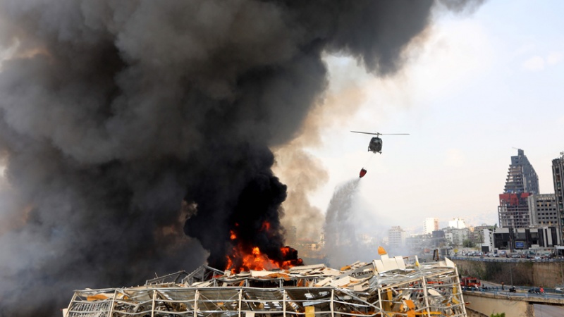 Huge blaze erupts at Beirut port weeks after massive blast