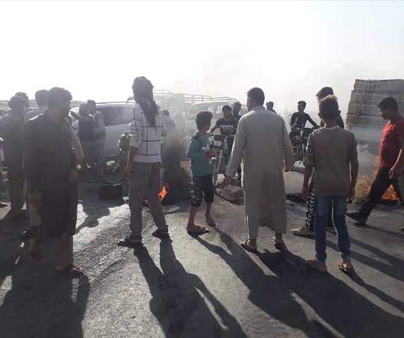 تظاهرة مناهضة لقوات "قسد" في ريف دير الزور السورية