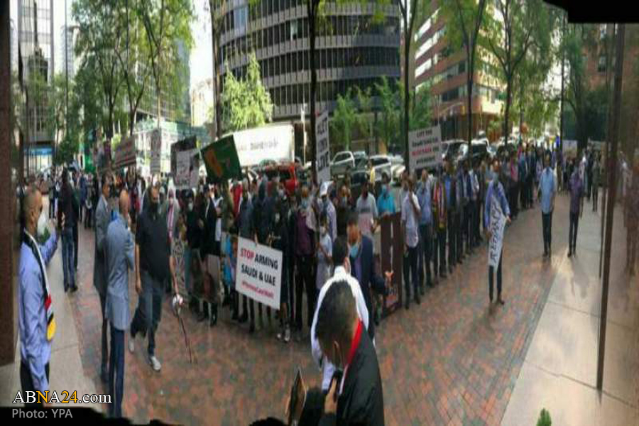 Activists protest in New York against Saudi-led aggression, blockade imposed on Yemen