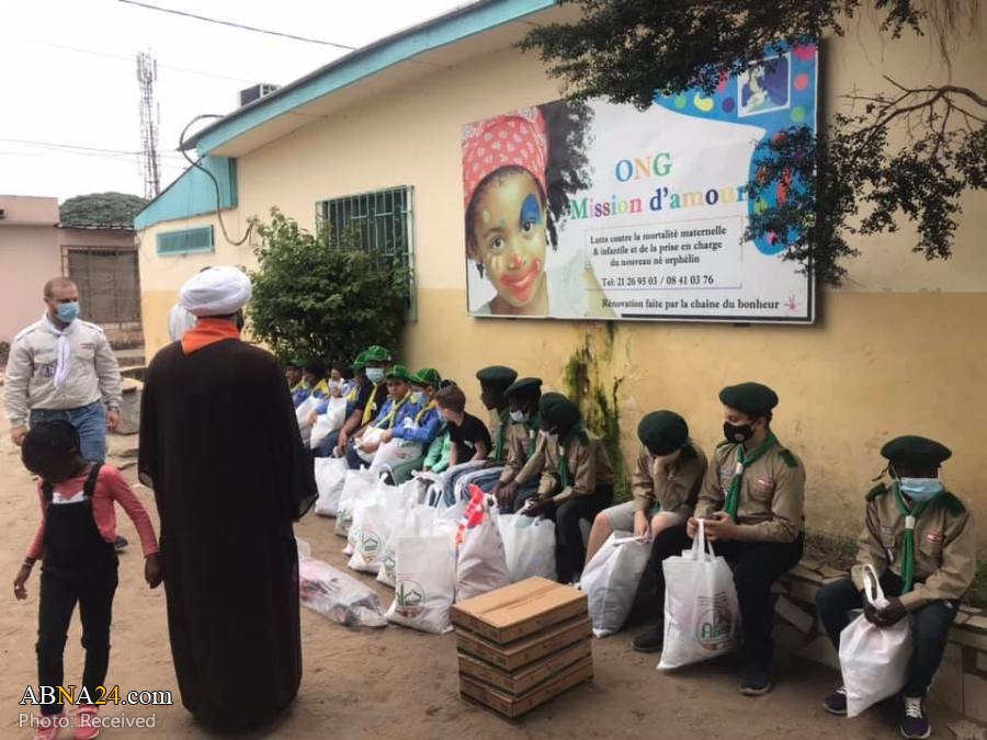 Photos: Al-Sadeq Islamic Center in Abidjan, Ivory Coast accompanied with kids donate clothes, toys, shoes, food, water.. etc to Orphanages, Hussayniyat