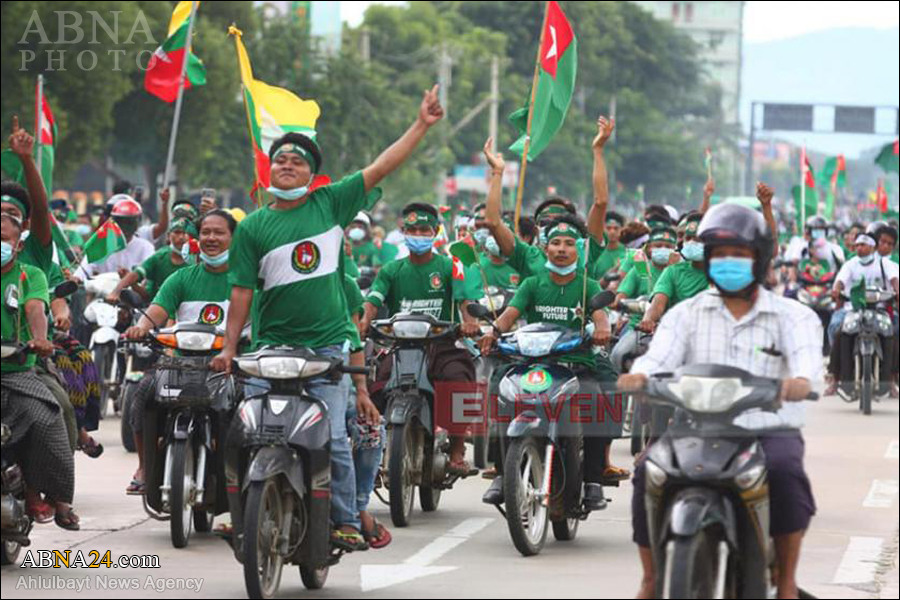 ပ်ဥ္းမနားၿမိဳ႕တြင္ ျပည္ခိုင္ၿဖိဳးပါတီက ဆိုင္ကယ္မ်ားျဖင့္ လွည့္လည္