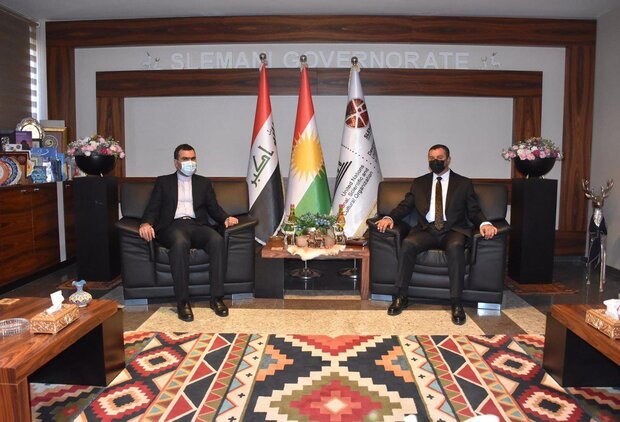 دیداری سەرکونسوڵی ئێران لەگەڵ پارێزگاری سلێمانی