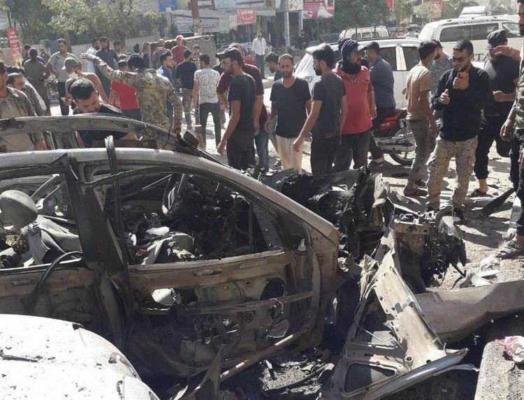 إنفجار عبوة ناسفة بإحدى السيارات وسط مدينة عفرين