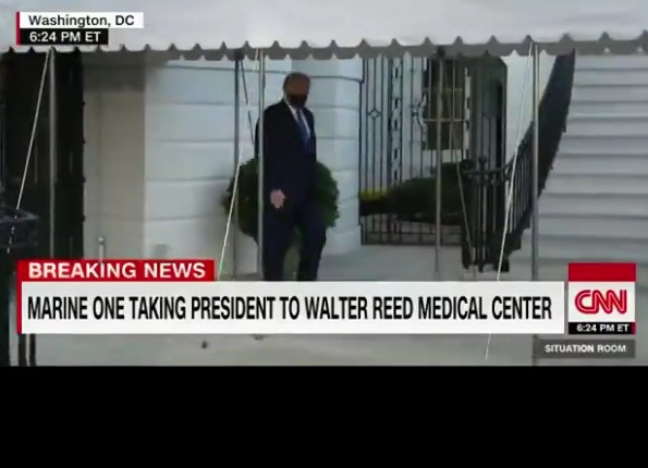 Trump wegen Corona-Infektion in ein Militärkrankenhaus eingeliefert