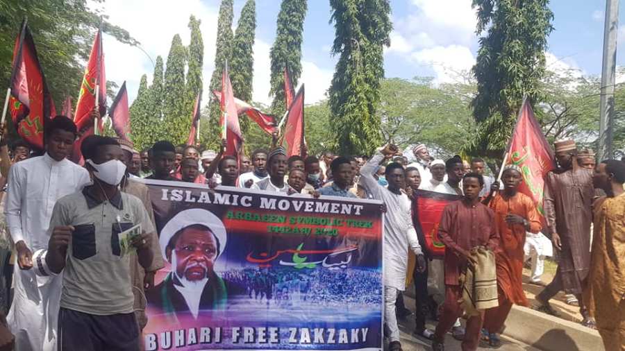 Photos: "Free Zakzaky" protest in Abuja, Nigeria 9 Oct. 2020