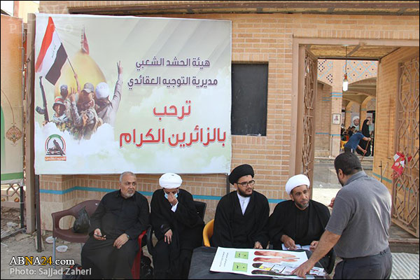 تقرير مصور/ إجابة عن الأسئلة الشرعية لزوار أربعينية الامام الحسين (ع) 