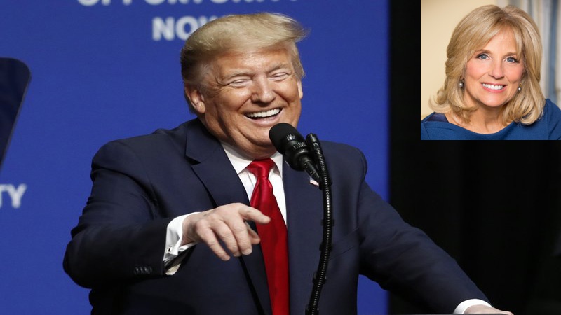 अब ट्रम्प ने बाइडन की पत्नी का उड़ाया मज़ाक़!
