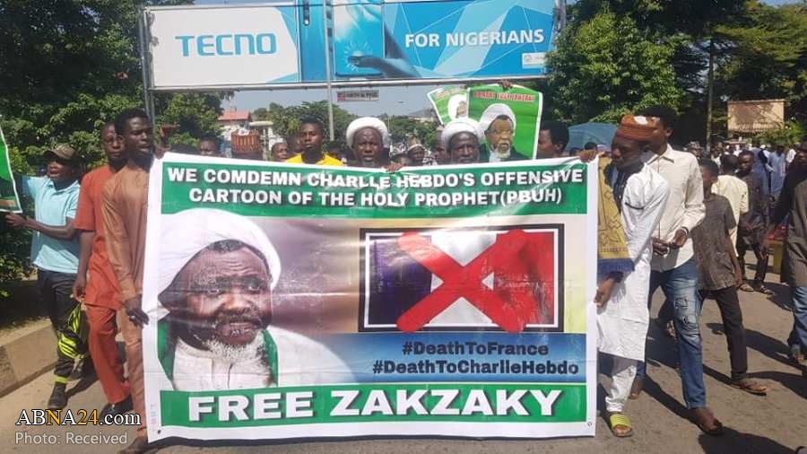 Photos: Free Zakzaky protest in Abuja, Nigeria, Protesters condemned anti-Islamic remarks by French president