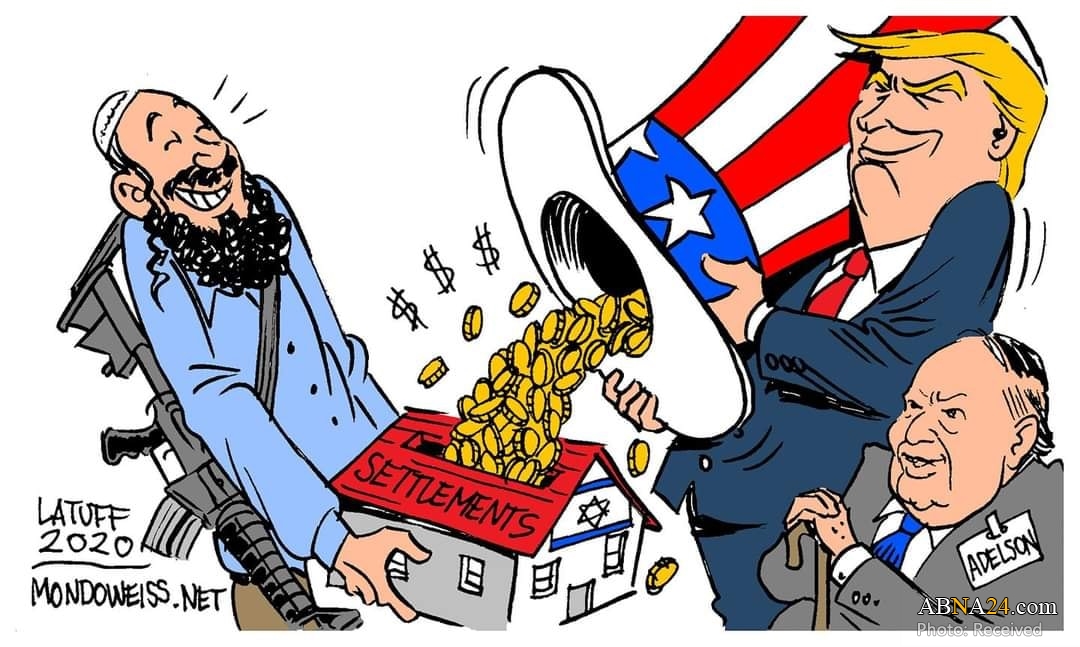 Cartoon: Trump's biggest backer will allow US taxpayer money to be spent in Israeli settlements