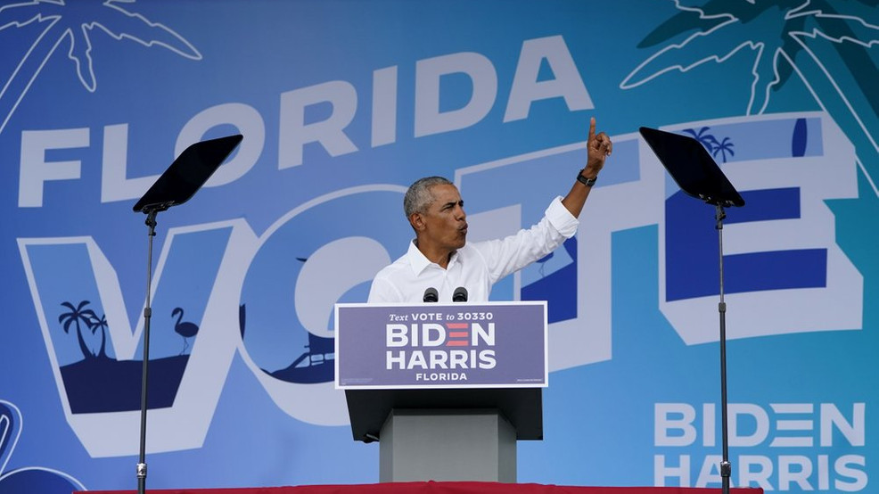 ​Tsohon Shugaban Amurka Barak Obama Ya Halarci Gangamin Yakin Neman Zaben Joe Biden A Jiya