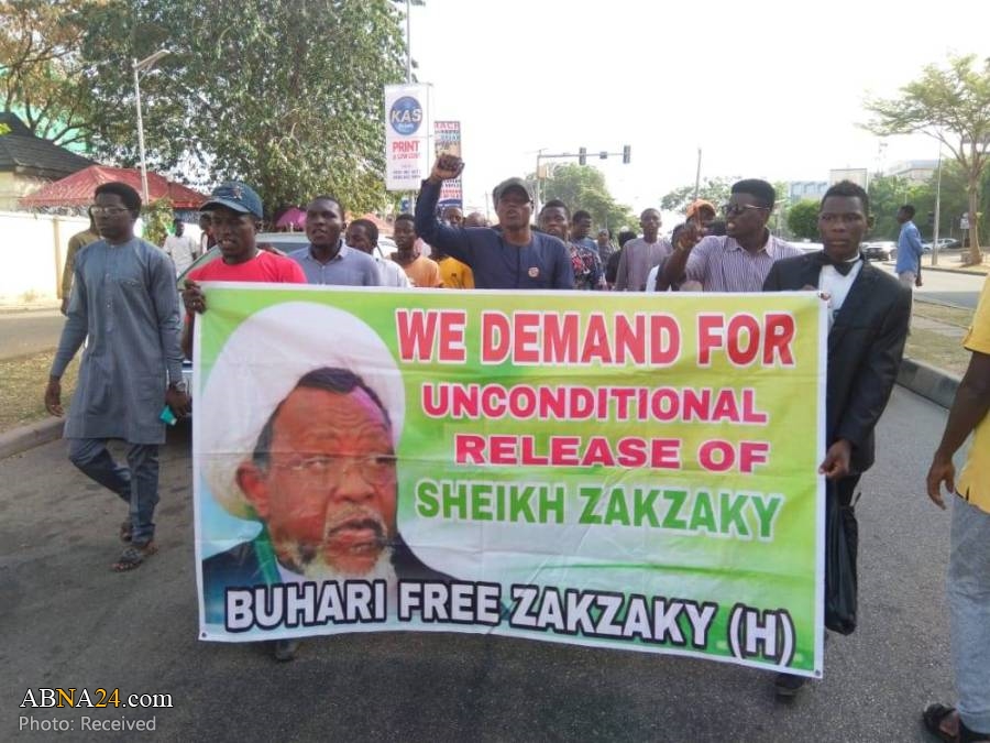 Photos: Daily Free Zakzaky peaceful protest in Abuja; Protesters demand immediate, unconditional release of the Leader