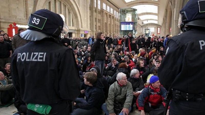 Demonstration von Rechtsextremen in Leipzig