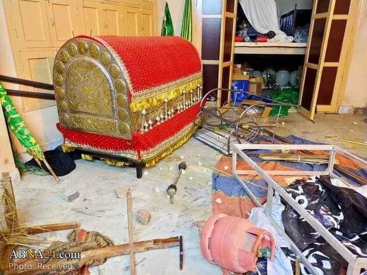 Photos: Unidentified assailants desecrated Qadamgah Mola Ali in Hyderabad, Pakistan