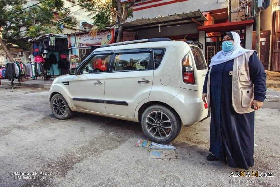 Photos: Palestinian mother from Gaza Strip first female taxi driver for females only
