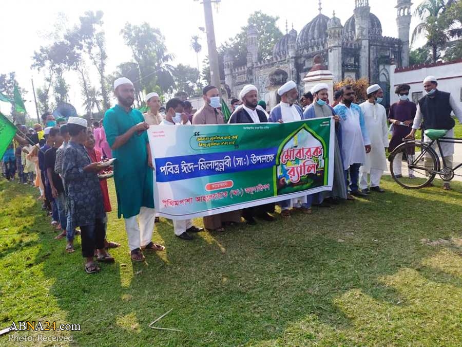 Photos: March on occasion of Prophet Muhammad's Birth anniversary in Prithimpassa of Sylhet, Bangladesh