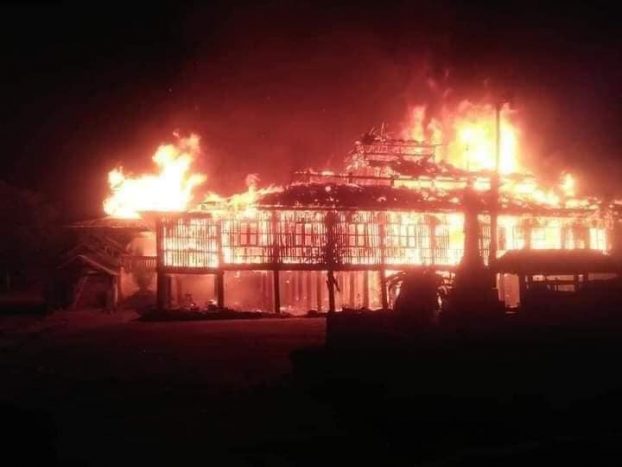 မိုင္းကိုင္  ၿမိဳ႕နယ္ စုံ ေလာေက်း႐ြာ ဘုန္းႀကီး  ေက်ာင္း မီးေလာင္ ၊ တန္ဖိုး က်ပ္ သိန္း ၅၀၀၀ ခန႔္  ဆုံးရႈံး 