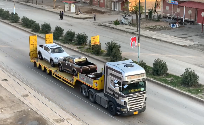 دخول حوالي 35 شاحنة للتحالف الدولي مدينة القامشلي