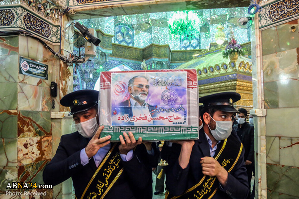 مراسم تشييع جثمان العالم النووي الايراني الشهيد "فخري زاده" في طهران