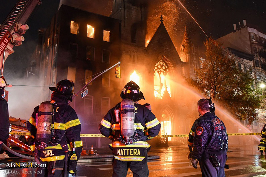 Historic New York church gutted by massive fire