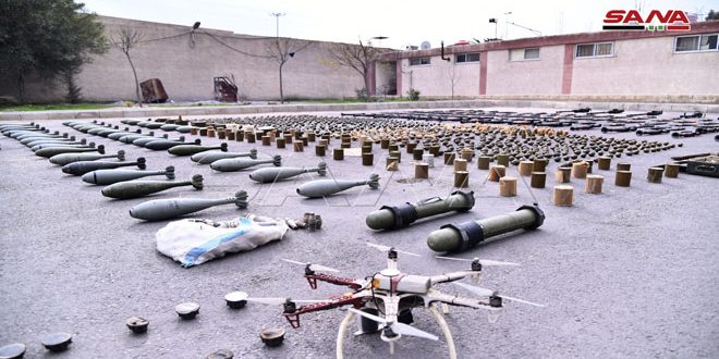 Découverte d’armes et de munitions abandonnées par les terroristes dans la région sud