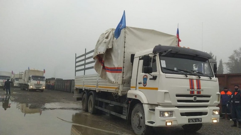 Русија ФҺН тәрәфиндән Азәрбајҹанын Дағлыг Гарабағ әразисинә нөвбәти һуманитар јүк чатдырылыб