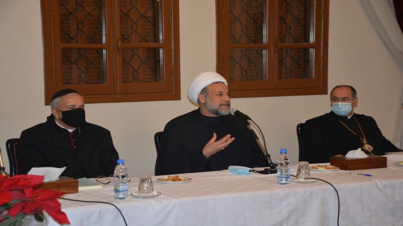 حزب الله ومركز الإمام الخميني الثقافي نظما ندوة فكرية ميلادية في مطرانية صيدا للموارنة 