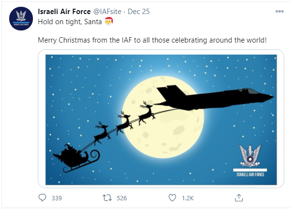 Tentera Udara Israel ucap selamat Krismas sebelum mengebom Syria