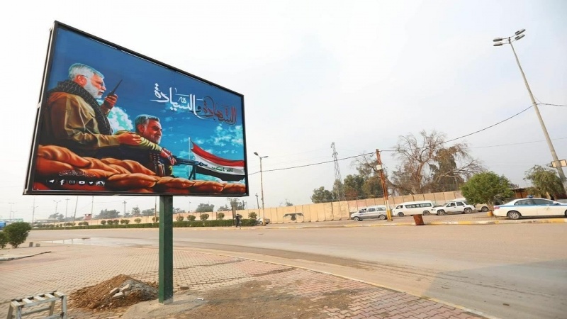 عراق میں شہید قاسم سلیمانی اور ابومہدی المہندس کی برسی کی تیاریاں عروج پر