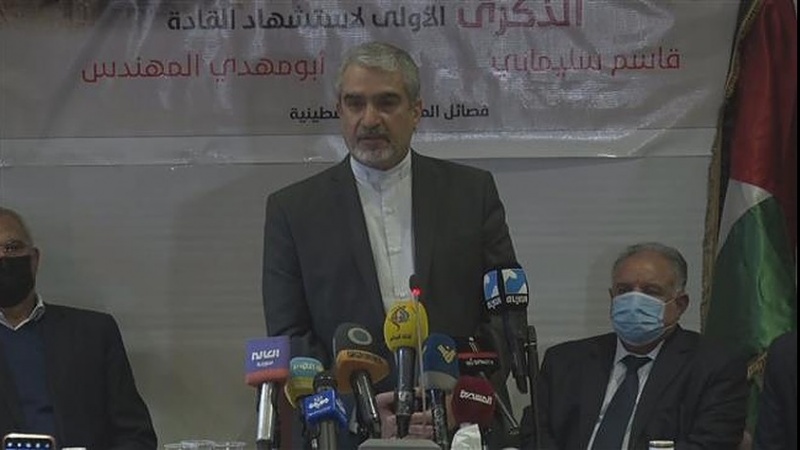 Widerstandsdelegierte markieren das 1. Martyrium-Jubiläum. von Gen. Soleimani