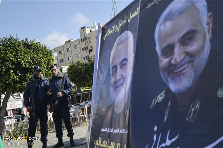 Palestinians in Gaza pay tribute to Martyr Gen. Soleimani