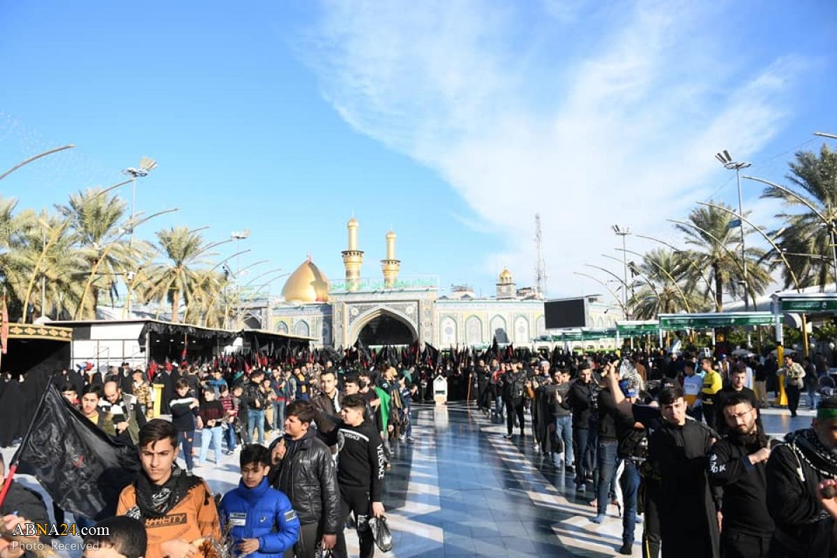 Processions of Fatimi condolences come to al-Abbas shrine (+Photos)