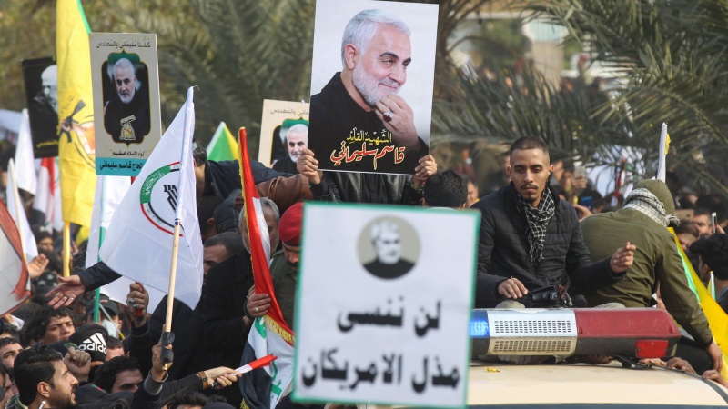 عراقی عوام نے کیا شہید قاسم سلیمانی اور شہید ابومہدی المہندس کے مشن کو جاری رکھنے کا عزم