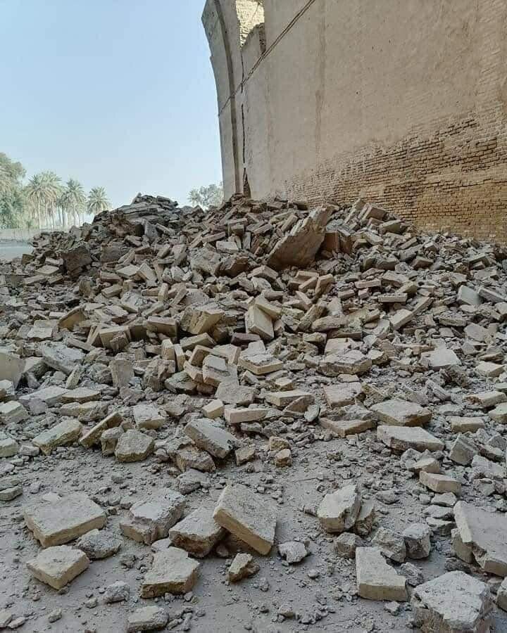 بەشێک لە تاقی کەسرا ڕووخا