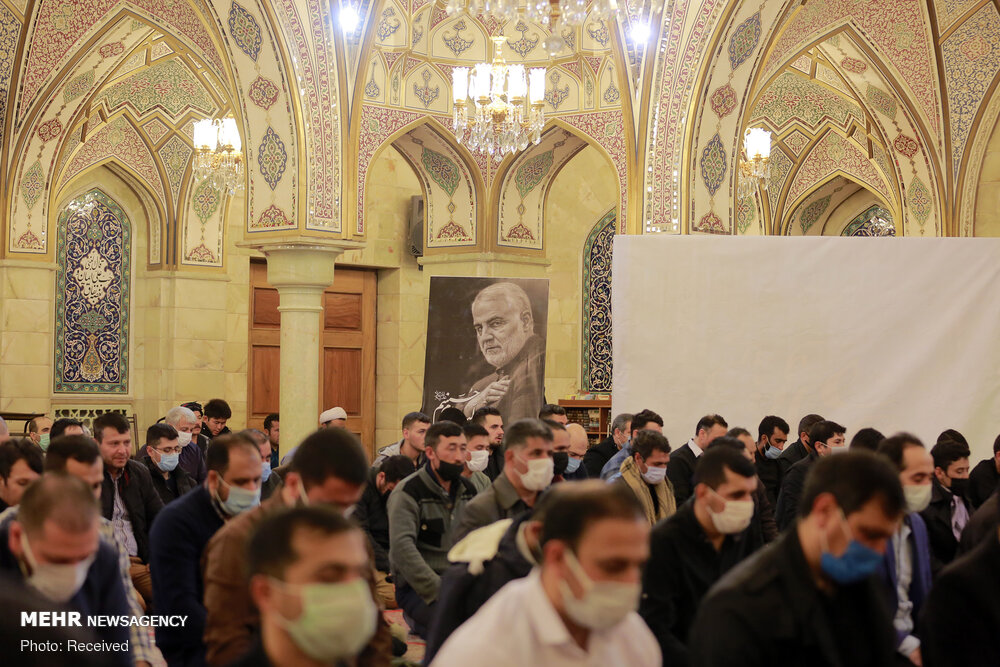 Photos: Commemorating martyrdom anniversary of Gen. Soleimani, Abu Mahdi al-Muhandis in Syria