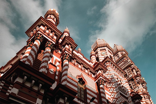 La mosquée rouge de Colombo, attraction touristique du Sri Lanka