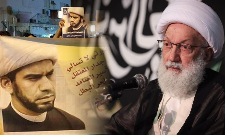 آية الله قاسم يصف الشيخ المعتقل زهير عاشور بأبرز المطالبين بحقوق الشعب البحراني