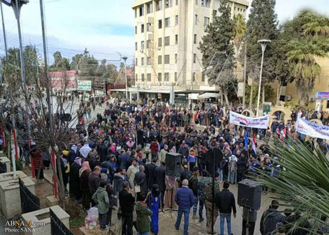 Syria: Large demonstration held in Hasakah after Turkish-backed forces shutoff water supply