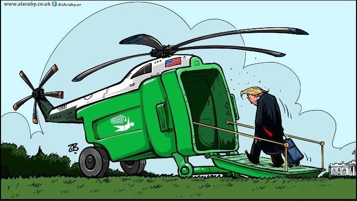 Karikatür/ Trump tarihin çöplüğüne karıştı