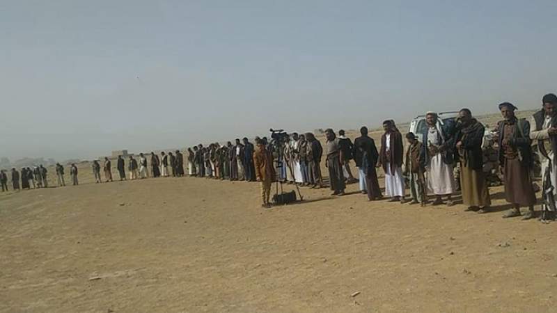 وقفة احتجاجية تدين التصنيف الأمريكي لأنصار الله في صنعاء