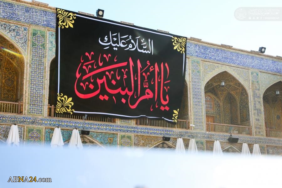 Photos: Imam Ali holy shrine covered with black on demise anniversary of Lady Umm al-Baneen