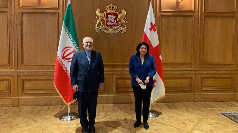 Incontro Zarif  con il presidente della Georgia