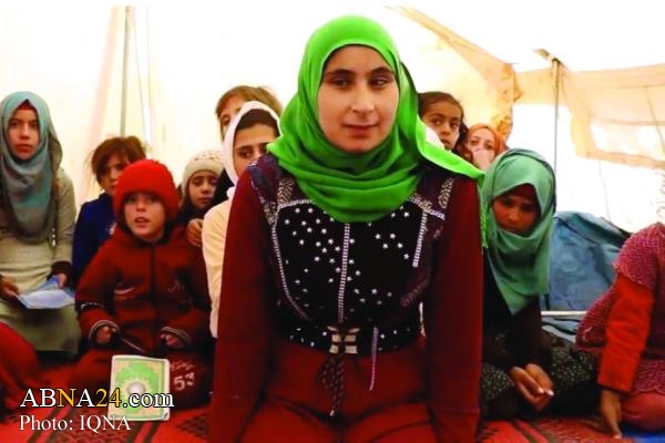 Syrian blind girl teaches holy Quran at refugee camp